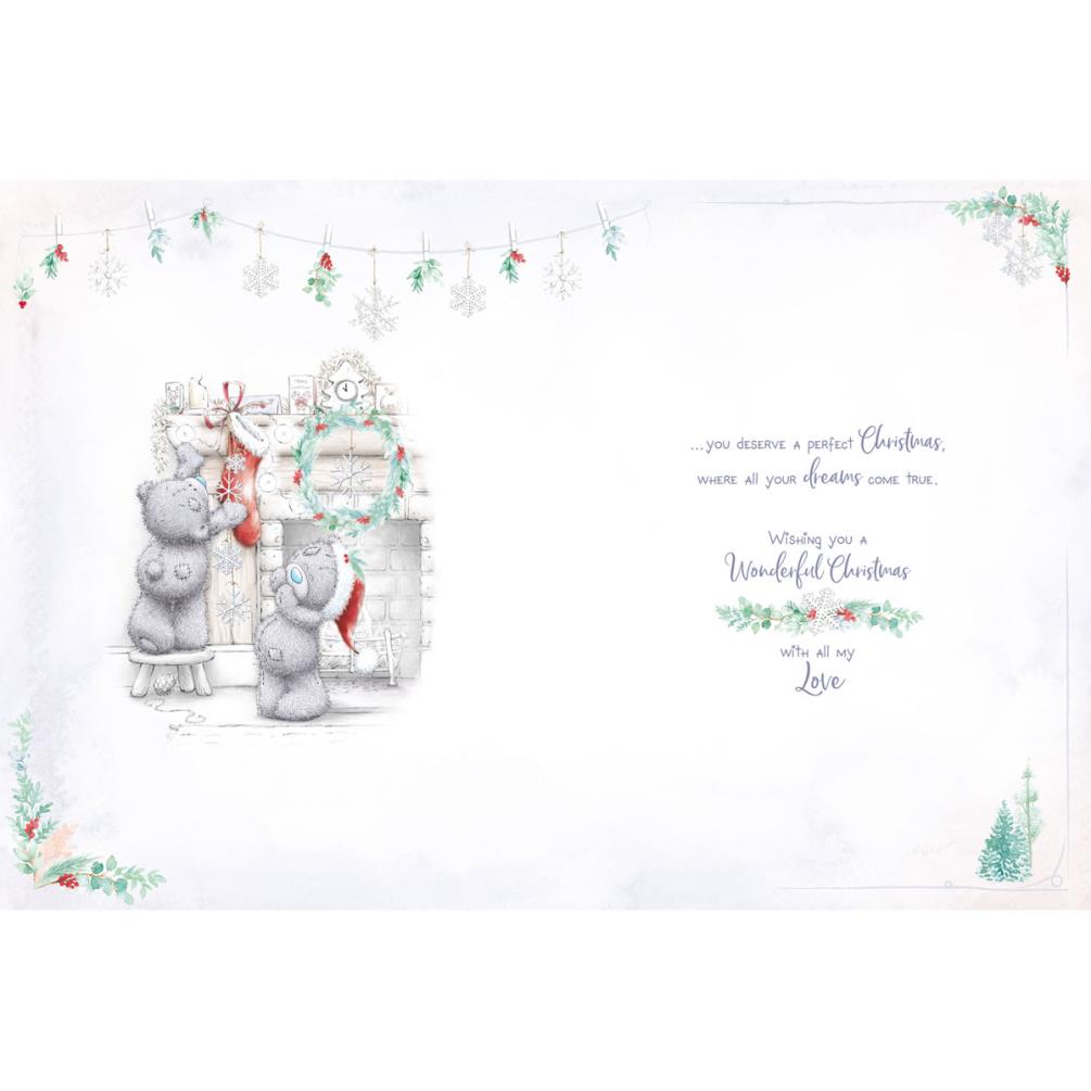 My Beautiful Wife Handmade Large Me to You Bear Christmas Card Extra Image 1